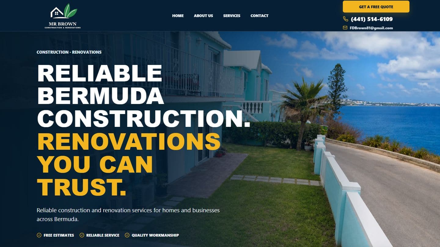 Mr Brown Bermuda live interface preview